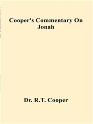 cover image of Cooper's Commentary On Jonah